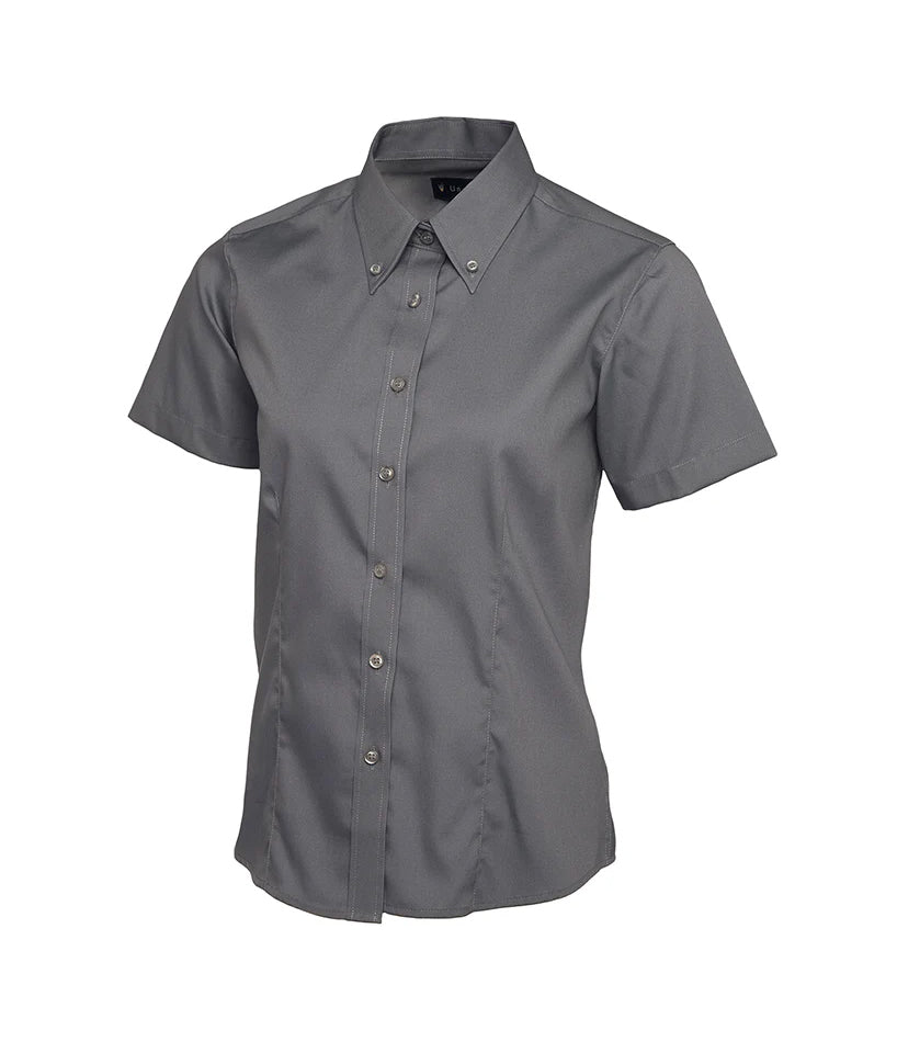 Uneek Ladies Pinpoint Oxford Half Sleeve Shirt