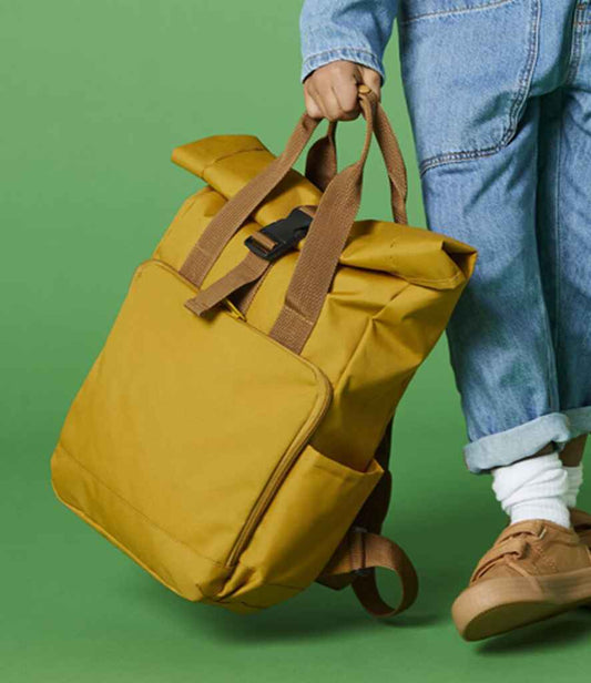 BagBase Recycled Mini Twin Handle Roll-Top Backpack