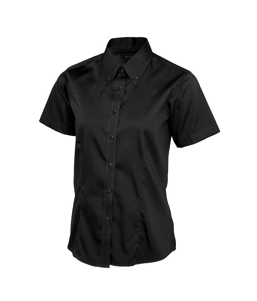 Ladies Pinpoint Oxford Half Sleeve Shirt