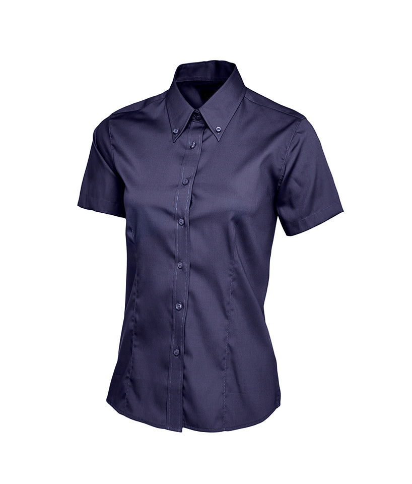 Ladies Pinpoint Oxford Half Sleeve Shirt