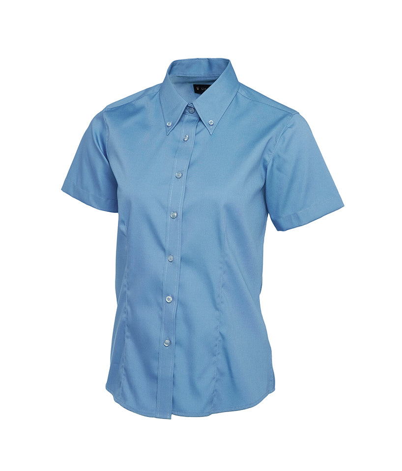 Ladies Pinpoint Oxford Half Sleeve Shirt