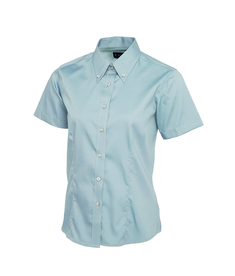 Ladies Pinpoint Oxford Half Sleeve Shirt